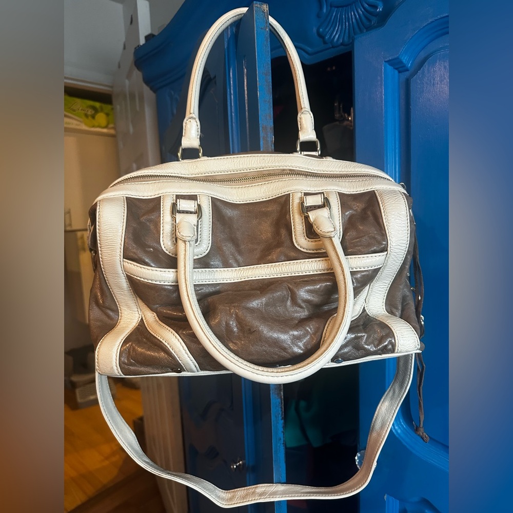 Rebecca Minkoff Brown and Cream Shoulder Bag